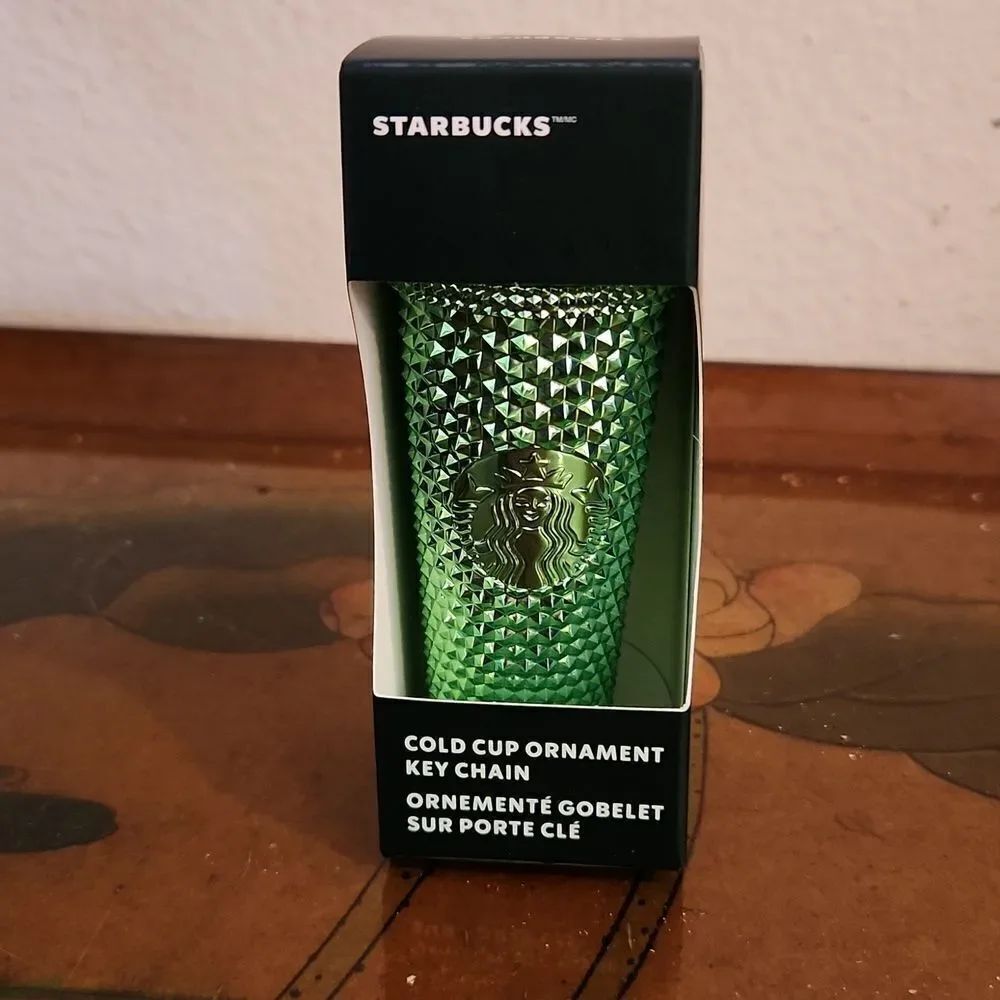 Starbucks Green Studded KeyChain Ornament NIB